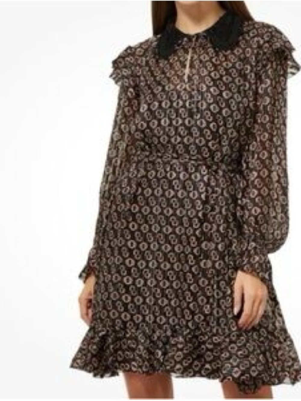 🧡 Maje Monogram M Black Dress